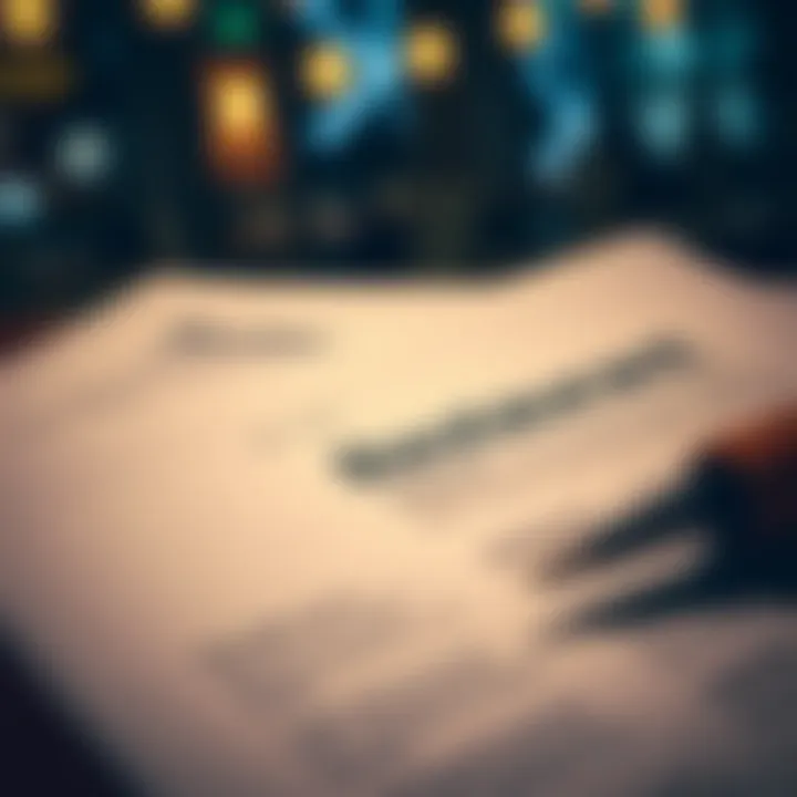 A close-up of legal documents related to restaurant ownership in Dubai