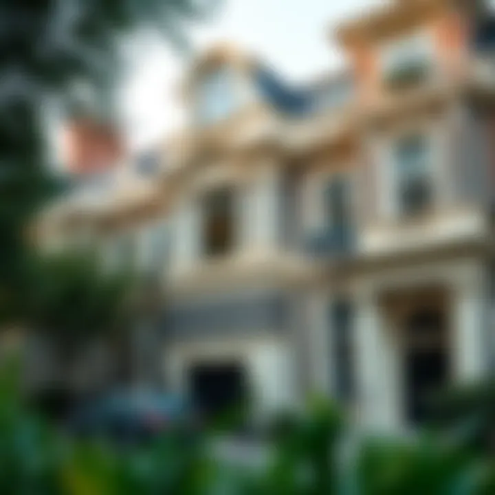 Architectural details of a building in Oxford Gardens