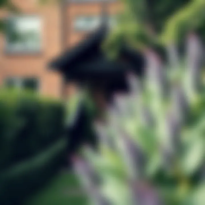 Lush greenery surrounding Oxford Gardens