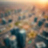 Aerial view showcasing the layout of Dubai International City