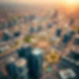 Aerial view showcasing the layout of Dubai International City