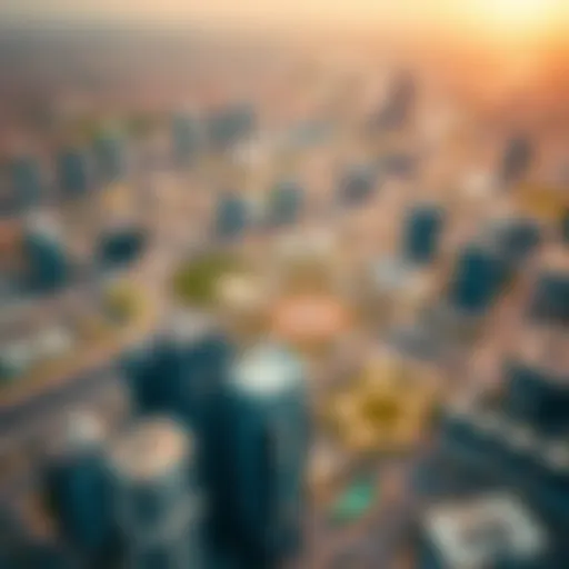 Aerial View of Dubai International City Aerial view showcasing the layout of Dubai International City