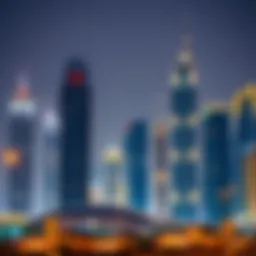 Luxurious high-rise buildings showcasing Dubai's skyline
