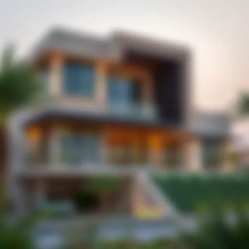 Luxurious rental villa with modern architecture