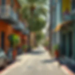 Vibrant neighborhood in Dubai showcasing rental options