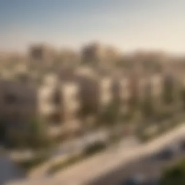 A panoramic view of Ras Al Khor showcasing residential buildings