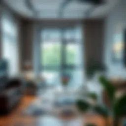 Cozy room showcasing modern furnishings in Discovery Gardens