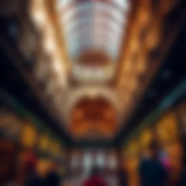 Architectural Marvel of Souk Al Bahar A captivating view of Souk Al Bahar showcasing its intricate architecture.