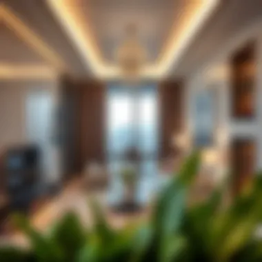 Luxury Apartment Interior at Souq Extra DSO Interior of a luxury apartment in Souq Extra DSO showcasing amenities