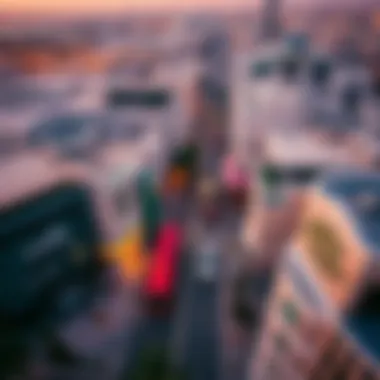 Aerial Perspective of Sultan Bin Zayed the First Street Aerial view showcasing the bustling Sultan Bin Zayed the First Street