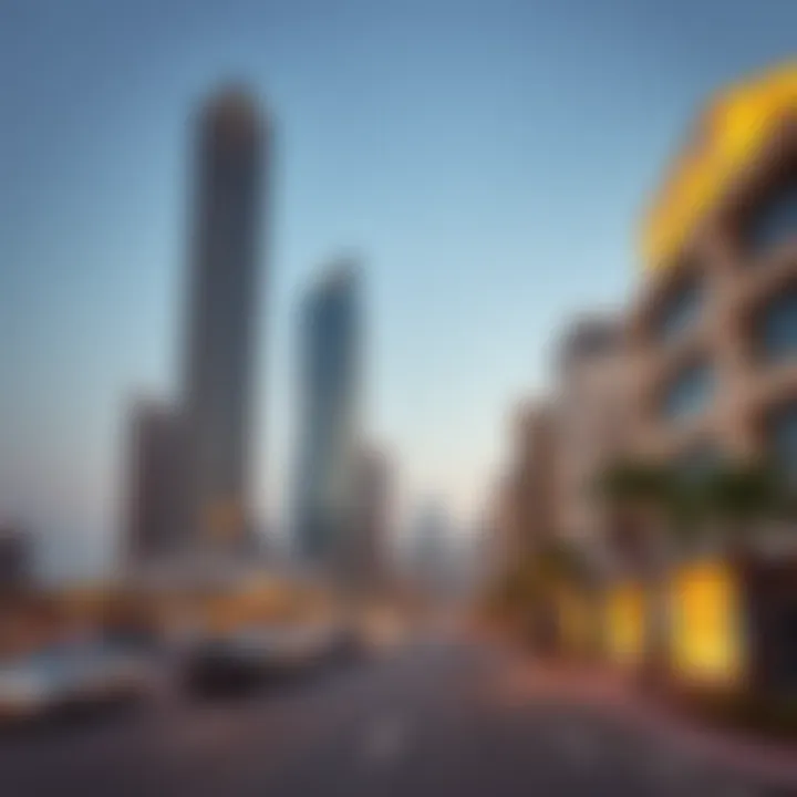 Modern Architecture near Sultan Bin Zayed the First Street Modern skyline along Sultan Bin Zayed the First Street