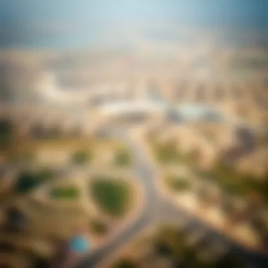 Aerial perspective of the Al Zahya Project development area