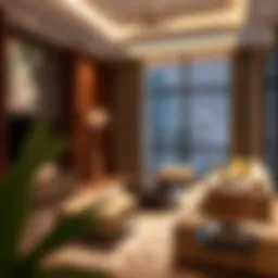 Luxurious living space in a Downtown Dubai serviced apartment