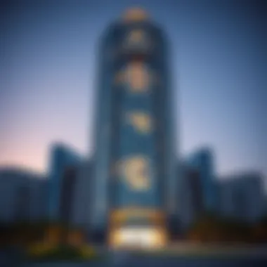 The stunning facade of the Carson Tower showcasing modern architecture