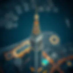 Aerial view of the DaVinci Tower showcasing its modern architectural design