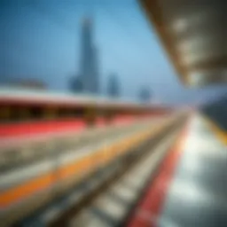 Panoramic view of the Dubai Metro Red Line station