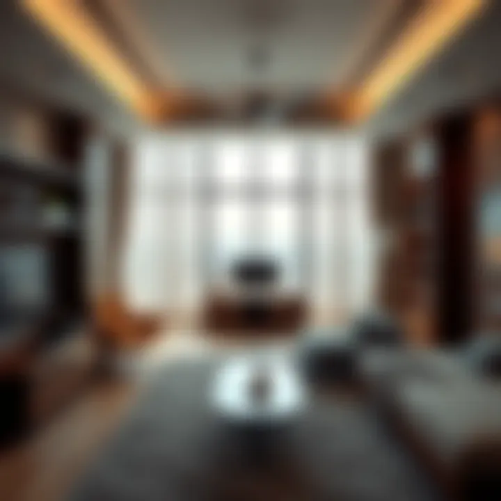 Interior layout highlighting various room types available