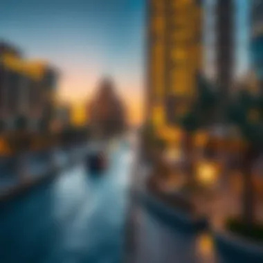Golden Hour Illuminating Dubai Golden hour illuminating Dubai's architectural marvels