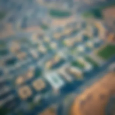 Aerial Perspective of Wasl Village and Its Environment Aerial view of Wasl Village showcasing its layout and surroundings