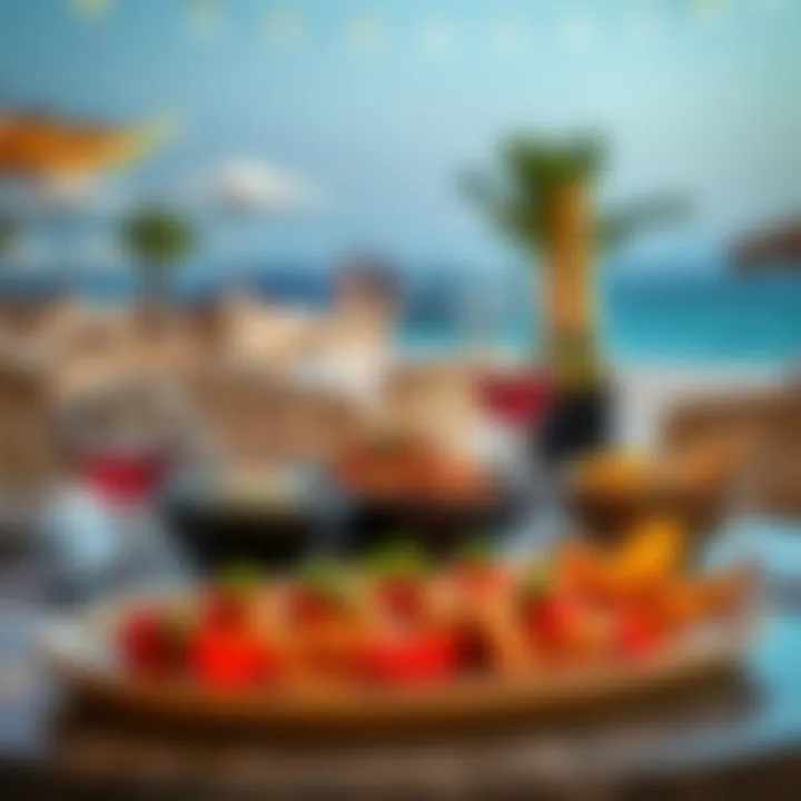 Exquisite Dining at Nikki Beach Gourmet dining setup with exquisite dishes