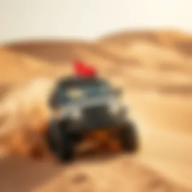 Adventurous dune bashing in the Dubai desert