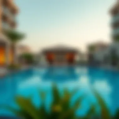 Beautiful outdoor pool area at Wyndham Residences The Palm