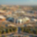 Aerial view of Expo 2020 site showcasing the architectural designs