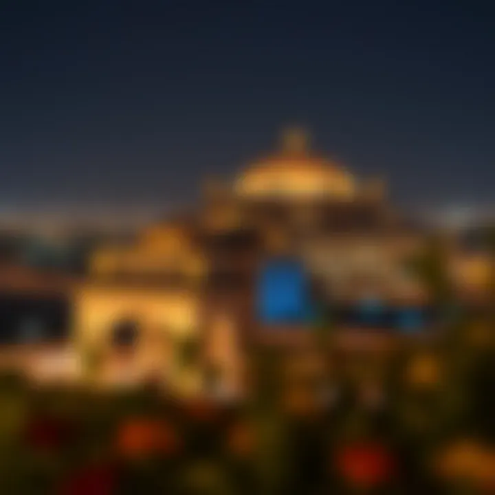 Breathtaking architectural view of فندق مارينا at night