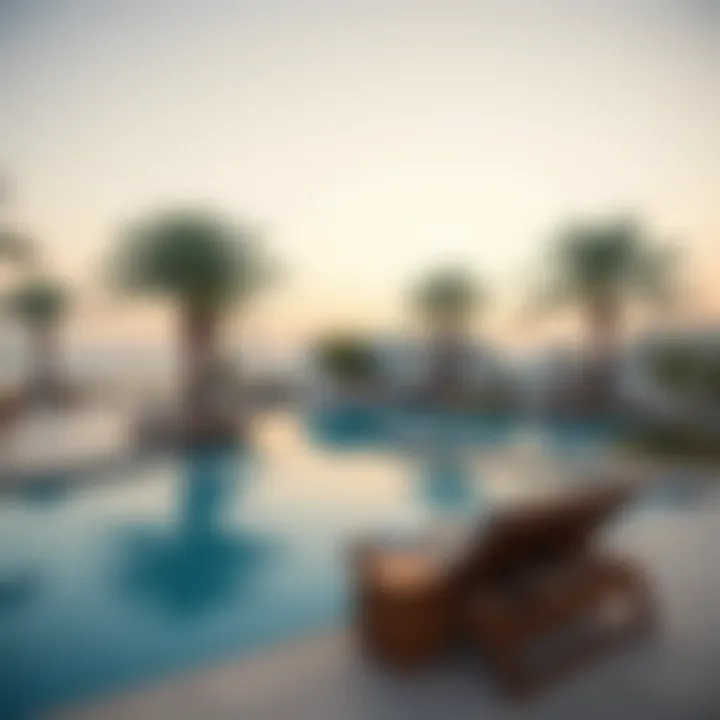 Serene poolside area of فندق مارينا reflecting luxury