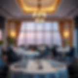 Elegant dining setting at Emirates Golf Club