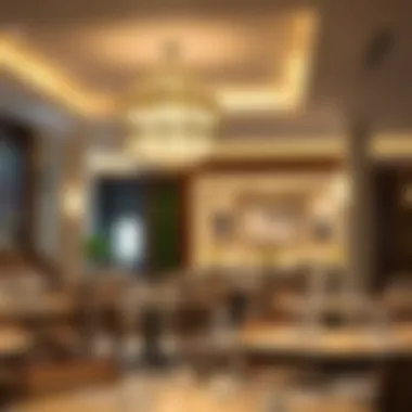 Interior ambiance of one of the restaurants