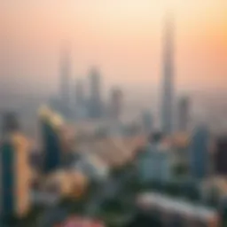 Overview of Dubai skyline with real estate emphasis
