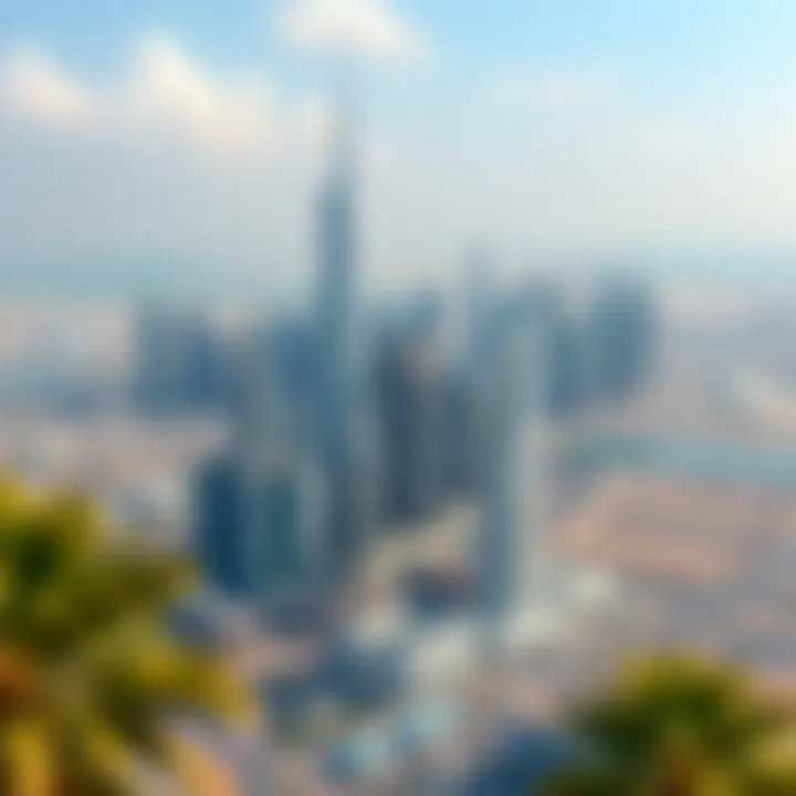 Panoramic view of Dubai skyline featuring Hamdan Al Sayyah Tower