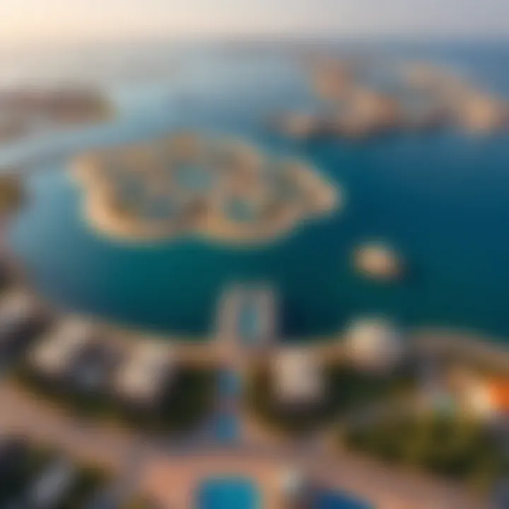 Aerial View of Hayat Island Stunning aerial view of Hayat Island showcasing its unique layout and lush greenery