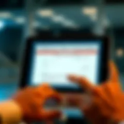 Checking labour contract on a digital device