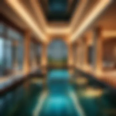 Architectural layout showcasing indoor pool integration