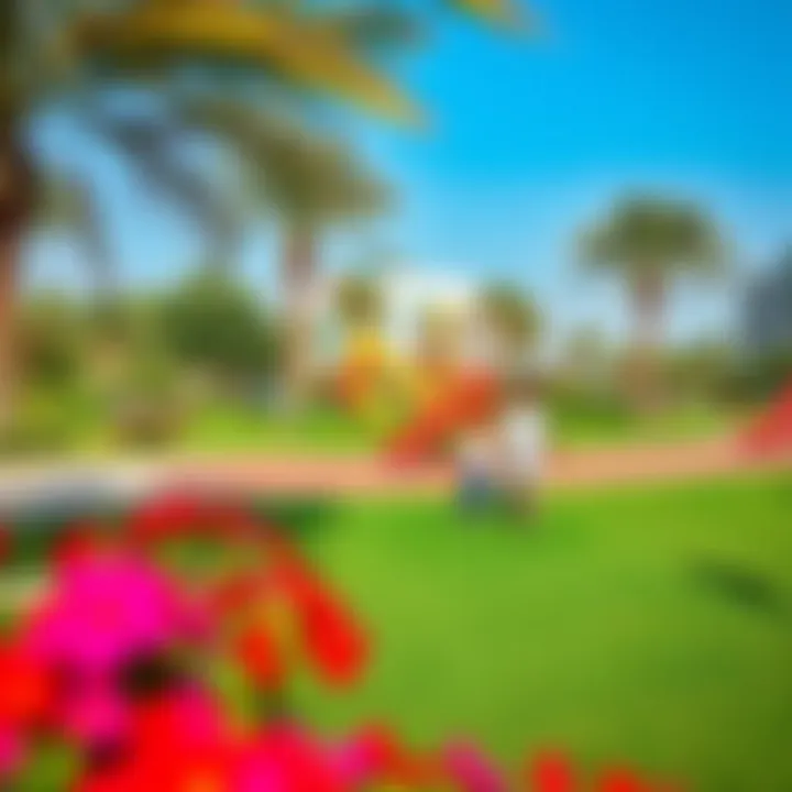 Family-Friendly Park in Jumeirah Village Circle Recreational park in Jumeirah Village Circle with families enjoying