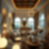 Luxurious interior of Lama'a showcasing modern design elements