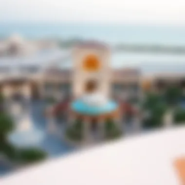 Scenic Overview of Madinat Jumeirah Panoramic view of Madinat Jumeirah with Lama'a in focus