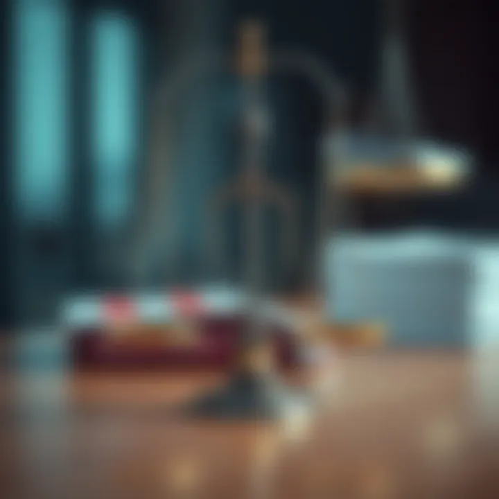 A legal scale symbolizing the implications of visa cancellation on residency and employment