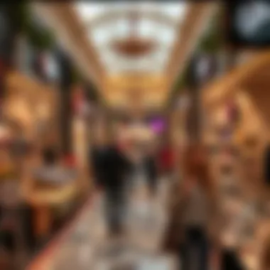 Shoppers exploring the retail offerings