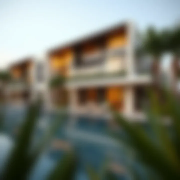 Luxury Residences with Elevated Pools Luxurious residential property featuring an elevated swimming pool