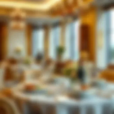 High-end dining experience set up in a luxury setting