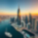 Aerial view of Marina Tower showcasing its stunning architecture