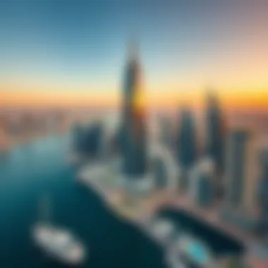 Aerial View of Marina Tower Aerial view of Marina Tower showcasing its stunning architecture