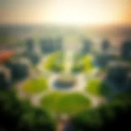 Aerial view of Meraas Central Park showcasing its lush greenery and layout