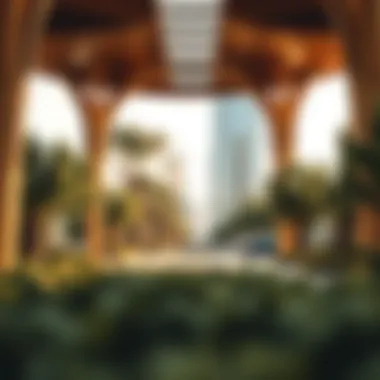 Design Elements of Meraas Central Park Close-up of unique design elements within Meraas Central Park