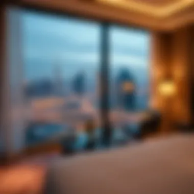 Stunning view from a guest room overlooking Dubai skyline