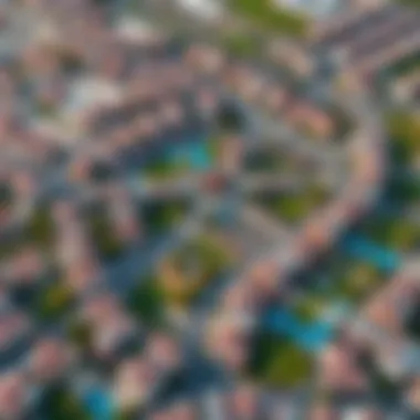 Aerial Perspective of Nad El Sheba Gardens Aerial view of Nad El Sheba Gardens showcasing the community layout