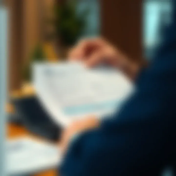 A person filling out a Visa card application form